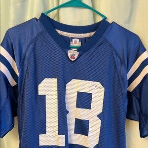 NFL Players On Field Vintage Peyton Manning Indianapolis Colts Jersey